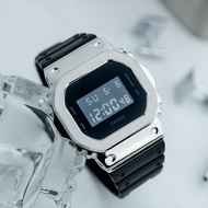 Casio The Orbit DW-5600BB-1DR-M4 Men Silver Casio Mod Custom Watch Quartz 45mm Black Rubber Strap