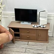 Model House TV Cabinet, Miniature Furniture TV Cabinet, Mini TV Model, Miniature Floor Vase Ornament