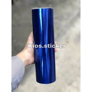 Stiker Skotlet Biru Metalik Crome Stiker Motor Krom Biru Dongker