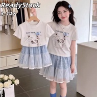 Summer Cartoon Girls’ Outfits - ReadyStock 3-14 Years, Lightweight Kids Set, Ideal for Hot Days