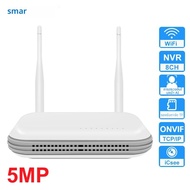 8CH Wifi NVR H.265 เครื่องบันทึกวิดีโอเครือข่ายสําหรับระบบไร้สาย 3MP/5MP รองรับการตรวจจับใบหน้า TF C