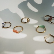 ARROGANT - 夏陽 * 玫瑰石 瑪瑙 東菱玉 礦石 黃銅 戒指
