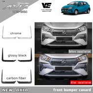 Vemart new perodua axia 2023 car front bumper canard accessories axia baru