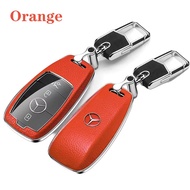 เคสหุ้มกุญแจรถหนัง Xuming พวงกุญแจสำหรับ Mercedes Benz S/e-Class A200 GLC AMG GLK CL SL เคสซองรีโมทร