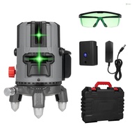 Toho Portable 2 Lines Laser Level Professional Laser Level Green Beam 3° Self Leveling Multi-function Laser Level Waterproof Shockproof and Anti-Fall Laser Leveling Tool w