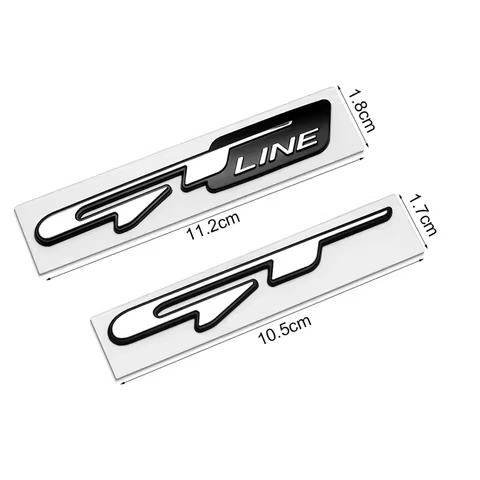 ABS 3D line Design Fender Rear Trunk body Emblem Badge sticker For Peugeot For Kia K9 Forte Ceed Cer