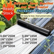 300m 500m Silvershine Plastic Tutup Tanah / Bumi Fertigasi Tanaman Plastik Anti Rumput Penutup Batas