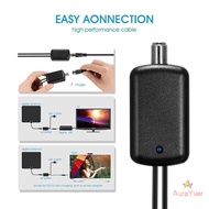 [AuraYuer] HDTV Antenna Amplifier 4K Low Noise High Gain TV Signal Amplifier UHD Televisions Accessories New