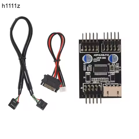 9pin USB Connector 1 to 2 USB Extension Cable USB HUB USB2.0 9Pin Header Connector Adapter Port Mult