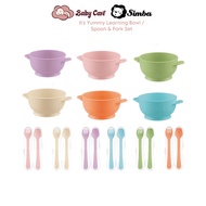 Simba It's Yummy Learning Bowl and Spoon &amp; Fork Set 6 months+ , Set Mangkok, Sudu &amp; Garpu Budak