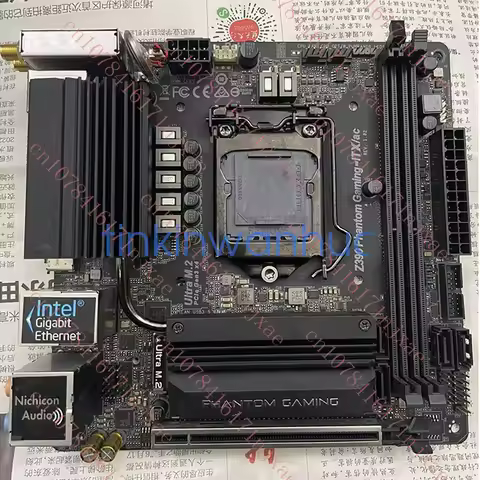 used For ASRock Z390 Phantom Gaming-ITX/ac LGA1151 DDR4 2×M.2 Mini-ITX Motherboard.