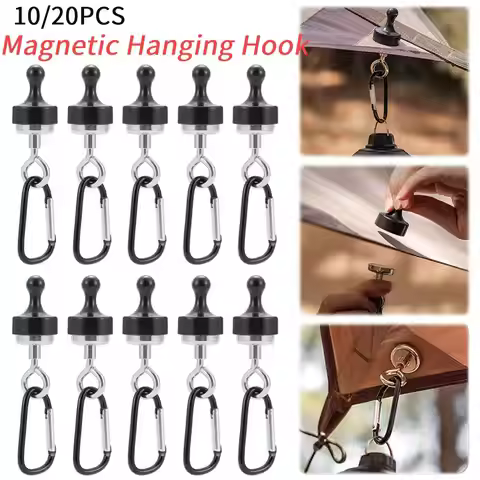 10/20PCS Outdoor Strong Magnet Hook Strong Magnetic Hook Camping Light Hanging Ceiling Tent Retainer