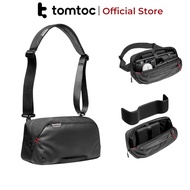 Tomtoc Arccos-G47 crossbody bag for Steam Deck/ Nintendo Switch 2, holds accessories, good water res