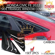Honda Civic FE 2022 Rear Triangle Mirror Cover Sporty Design for 11th Civic FE 1.5E 1.5V 1.5RS Acces