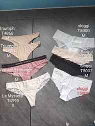(100/4 pcs) Triumph, Sloggi, Armani Exchange, DKNY 內褲T back, Tong, String, Mesh, underwear,panty