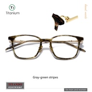 2023 New Style 999.9 Same Design Asian Men's Rectangular Glasses Titanium Recurved Bow Spring NPM116