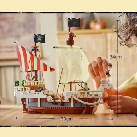New 75639 Pirate Ship suitable for boys and girls, includes 1376 pieces.