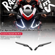 For Aprilia RS 457 Motorcycle Stealth Mirrors RS457 2024- Accessories Adjustable Side Mirror for APR