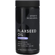 美國Sports Research 有機亞麻籽油+奧米加3, 1,200毫克 180粒素食軟膠囊