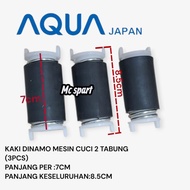 MESIN 3PCS DYNAMO SPIN LEGS FOR AQUA WASHING MACHINE 2 TUBS DYNAMO LEGS 7CM LENGTH SET