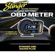 Stinger OBD Meter PLUS A590 Pengimbas Digital Paparan Tolok Kelajuan Penggera Hud Suhu Air RPM Turbo