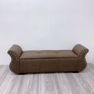 Luxury Long Stool/Living Room Chair/Bed Room Chair/Fabric Sofa Ottoman / Design By SFF FURNITURE