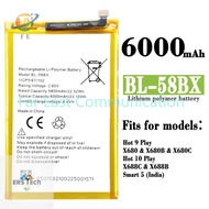 BL-58BX Battery BL-58BX For infinix / X680/Hot 9 Play/Hot 10 Play/X688B/X688C/Smart 5