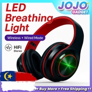 B39 Headphone Bluetooth Gaming Headset 5.0 Colorful LED Bass Stereo Wireless Headphones Over Ear Wit