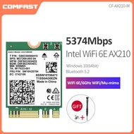 Comfast M.2 WiFi Adapter WiFi6E Intel AX210 5374Mbps 2.4G/5G/6GHz 802.11AX WiFi Module NGFF  AX200/A