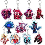 Anime for Hazbin Hotel Angel Dust Alastor Husk Charlie Morningstar Vaggie Acrylic Keychain Backpack 