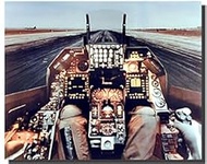 F-16 Cockpit Flight Deck Wall Decor Military Aviation Art Print Poster (16x20)