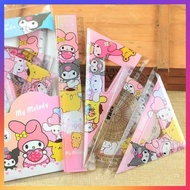 Sanrio Ruler Set 4 pcs Kuromi Melody Cinnamoroll Stationary School Pembaris Sekolah Alat Tulis Comel