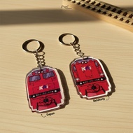 GANTUNGAN MSPL - CC201 RnB AC Series Train Locomotive Keychain Front and Rear Look Acrylic Material