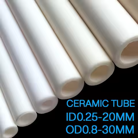 Al2O3 Alumina Ceramic Tube Aluminum Oxide High Temperature Resistant Insulation Hollow Thermocouple 