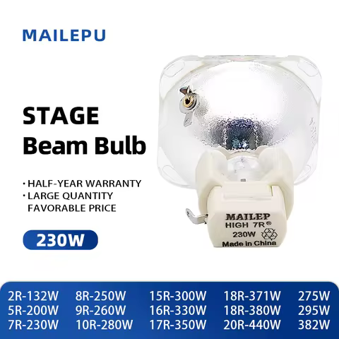 7R Replacement P-VIP 180-230/1.0 E20.6 Platinum MSD for R7 Beam Lamp Bare Stage Moving Head Lighting