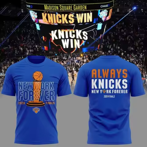 New York Knicks Finals Win 2026 Printed New T shirt 100%Cotton Clothing Unisex Men‘s Women's T-Shirt