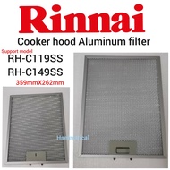 Rinnai Cooker Hood Aluminum Filter (1PC) RH-C119SS RH-C149SS  359mm X 262mm
