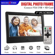 7" Inch Digital Photo Frame Desktop Electronic Album IPS Screen Support Photo/Video/Music/Calendar R