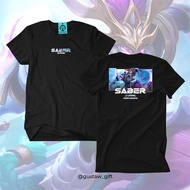 GG T-Shirt SABER Epic skin Onimaru Mobile Legends Kaos Custom Katun