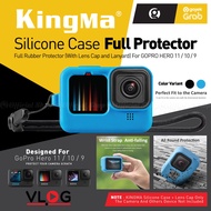 Silicone Case for GoPro Hero 11 / 10 / 9 + Lens Cover & Lanyard Casing Cover Silikon