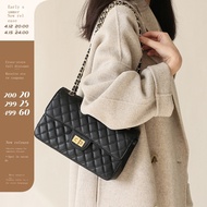 KIZZME spring new high-quality first layer cowhide rhombus underarm bag chain bag small fragrance st