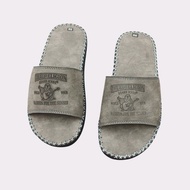 Dép quai ngang nam ông địa da sáp đế mỏng nhẹ êm chân may viền toàn bộ