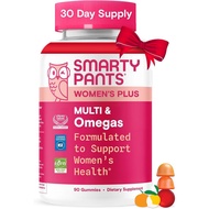 SmartyPants Women's Multivitamin Jelly-Improved Formula: Omega 3 (DHA/EPA), Methyl Folic Acid, Coenz