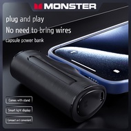 Monster Original 3000mAh Power Bank With Built in Cord Fast Charging Mini Powerbank For iPhone15 14 13 12 Pro Max Samsung Huawei Xiaomi Portable Lipstick Size Powerbank Wireless Power Bank Mini Pocket Small Size Type C Power Bank