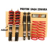RALLIART PROTON SAGA ISWARA ADJUSTABLE HI LOW COILOVER ADJUSTABLE ABSORBER 1SET 4PC RALLI ART ADJUST