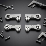 4 Pieces Aluminum Steering Rod Head Lockable M4 Ball Head Link M4 Link Rod End Compact
