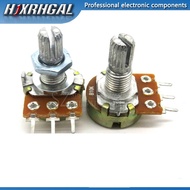 5PCS WH148 potentiometer 3PIN 15mm shaft with nut and washer WH148 B1K B2K B5K B10K B20K B50K B100K 