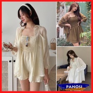 Women's 2-strap jumpsuit Set with luxurious lady's shirt B505 PANOSI