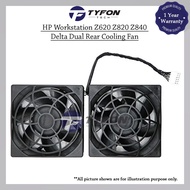 HP Workstation Z620 Z820 Z840 Delta Dual Rear Cooling Fan Assembly 90mm 644315-001 683764-001 (Refur