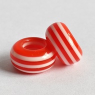 Aksesori Barang Kemas DIY Bahan Manik Sweater Lubang Besar Manik Bulat Warna Gula-gula Manik Resin B